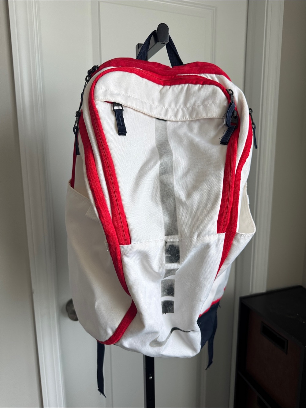 White & Red Men's Backpack - Lightweight Daily Carry